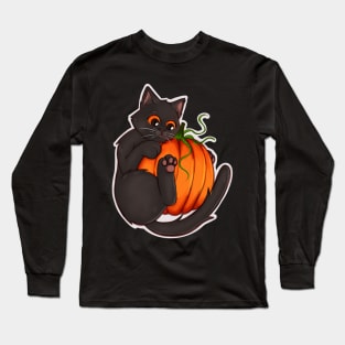 Halloween Cats - Pumpkin Kitty Long Sleeve T-Shirt